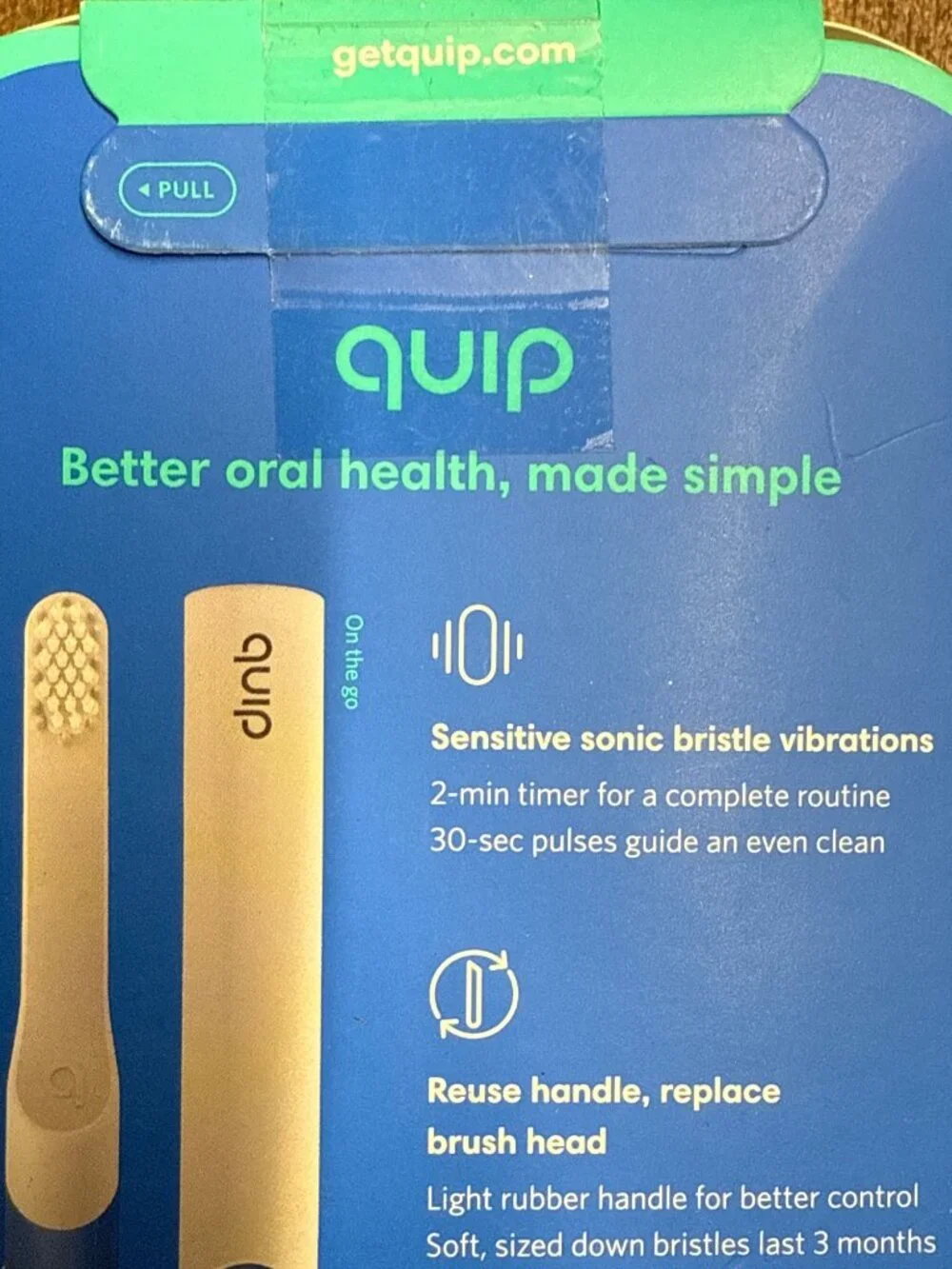 Quip Kids Sonic Toothbrush in blue ADA-accepted New in Box